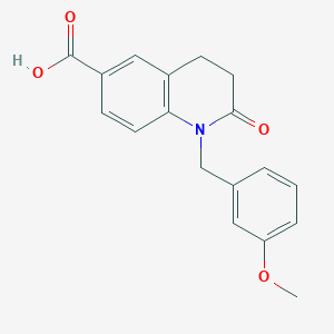 molecular formula C18H17NO4 B1386831 1-(3-Methoxybenzyl)-2-oxo-1,2,3,4-tetrahydroquinoline-6-carboxylic acid CAS No. 1171462-88-6
