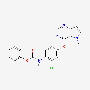 phenyl {2-chloro-4-[(5-methyl-5H-pyrrolo[3,2-d]pyrimidin-4-yl)oxy]phenyl}carbamate