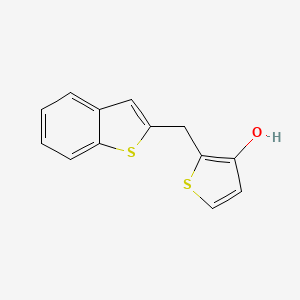 molecular formula C13H10OS2 B13868327 2-(1-Benzothiophen-2-ylmethyl)thiophen-3-ol 