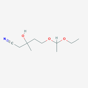 5-(1-Ethoxyethoxy)-3-hydroxy-3-methylpentanenitrile