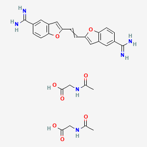 2,2'-(1,2-Ethenediyl)bis-5-benzofurancarboximidamide compd. with N-Acetylglycine