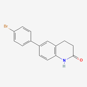 molecular formula C15H12BrNO B13868349 6-(4-bromophenyl)-3,4-dihydro-1H-quinolin-2-one 