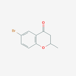 molecular formula C10H9BrO2 B13868366 6-Bromo-2-methyl-2,3-dihydrochromen-4-one 