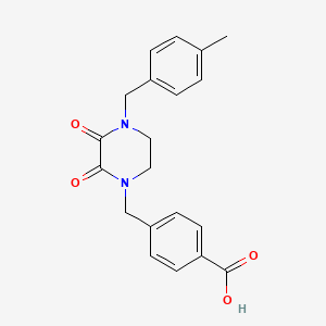 molecular formula C20H20N2O4 B1386837 4-{[4-(4-Methylbenzyl)-2,3-dioxopiperazin-1-yl]methyl}benzoic acid CAS No. 1170620-57-1