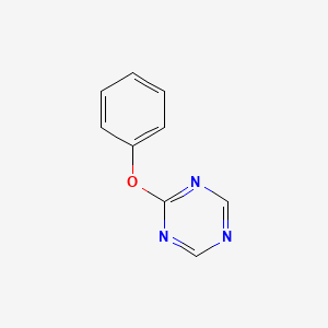 molecular formula C9H7N3O B13868372 2-Phenoxy-1,3,5-triazine 