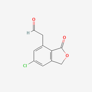 2-(6-chloro-3-oxo-1H-2-benzofuran-4-yl)acetaldehyde