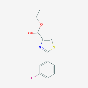 molecular formula C12H10FNO2S B138684 2-(3-氟苯基)噻唑-4-羧酸乙酯 CAS No. 132089-37-3