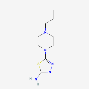 molecular formula C9H17N5S B1386840 5-(4-Propylpiperazin-1-yl)-1,3,4-thiadiazol-2-amine CAS No. 932347-85-8