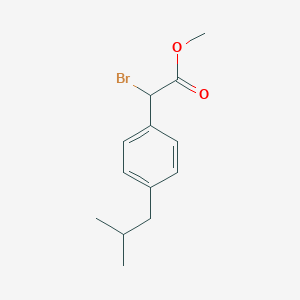 molecular formula C13H17BrO2 B13868420 Methyl 2-bromo-2-[4-(2-methylpropyl)phenyl]acetate 