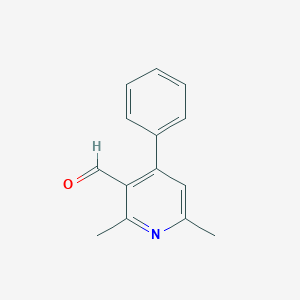 molecular formula C14H13NO B13868444 2,6-Dimethyl-4-phenylpyridine-3-carbaldehyde 