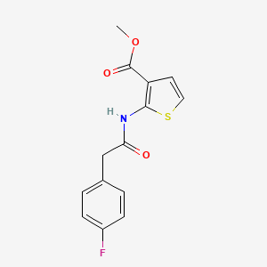 molecular formula C14H12FNO3S B13868452 Methyl 2-(2-(4-fluorophenyl)acetamido)thiophene-3-carboxylate 