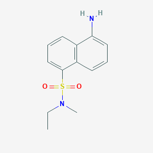 molecular formula C13H16N2O2S B13868455 5-amino-N-ethyl-N-methylnaphthalene-1-sulfonamide 