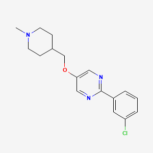 molecular formula C17H20ClN3O B13868460 2-(3-Chlorophenyl)-5-((1-methylpiperidin-4-yl)methoxy)pyrimidine 