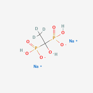 molecular formula C2H6Na2O7P2 B13868520 Disodium Etidronate-d3 (methyl-d3) 