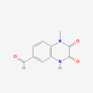 1-methyl-2,3-dioxo-4H-quinoxaline-6-carbaldehyde