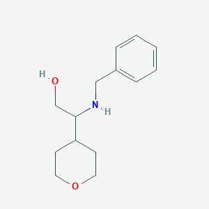 molecular formula C14H21NO2 B13868542 2-(Benzylamino)-2-(oxan-4-yl)ethanol 