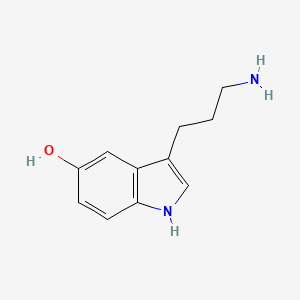 molecular formula C11H14N2O B13868545 3-(3-aminopropyl)-1H-indol-5-ol 