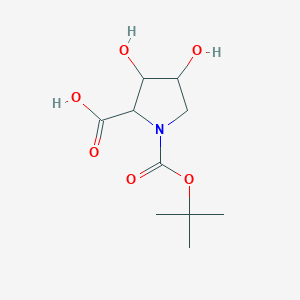 molecular formula C10H17NO6 B13868554 3,4-Dihydroxy-1-[(2-methylpropan-2-yl)oxycarbonyl]pyrrolidine-2-carboxylic acid 