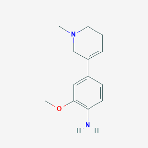 molecular formula C13H18N2O B13868568 2-methoxy-4-(1-methyl-3,6-dihydro-2H-pyridin-5-yl)aniline 