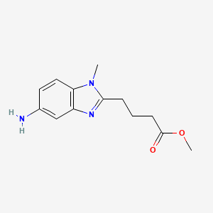 molecular formula C13H17N3O2 B13868573 methyl 4-(5-amino-1-methyl-1H-benzo[d]imidazol-2-yl)butanoate 