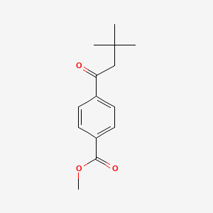 molecular formula C14H18O3 B13868591 Methyl 4-(3,3-dimethylbutanoyl)benzoate 