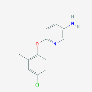 molecular formula C13H13ClN2O B13868597 6-(4-Chloro-2-methylphenoxy)-4-methylpyridin-3-amine 