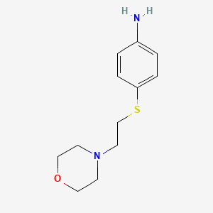 molecular formula C12H18N2OS B13868627 4-(2-Morpholin-4-ylethylsulfanyl)aniline 