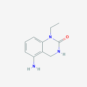 molecular formula C10H13N3O B13868632 5-Amino-1-ethyl-3,4-dihydroquinazolin-2(1H)-one CAS No. 1042973-90-9