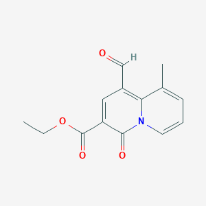 Ethyl 1-formyl-9-methyl-4-oxoquinolizine-3-carboxylate