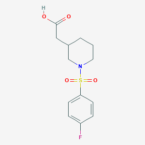 molecular formula C13H16FNO4S B1386865 (1-[(4-Fluorophenyl)sulfonyl]piperidin-3-YL)acetic acid CAS No. 1082412-21-2