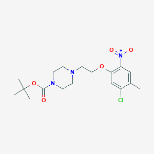 molecular formula C18H26ClN3O5 B13868663 Tert-butyl 4-[2-(5-chloro-4-methyl-2-nitrophenoxy)ethyl]piperazine-1-carboxylate 