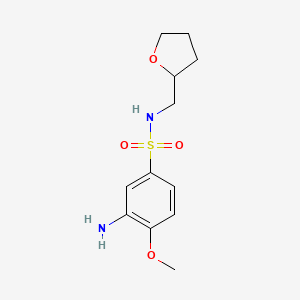 3-amino-4-methoxy-N-(oxolan-2-ylmethyl)benzenesulfonamide