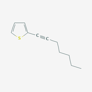 molecular formula C11H14S B13868704 2-(Hept-1-YN-1-YL)thiophene CAS No. 64146-58-3