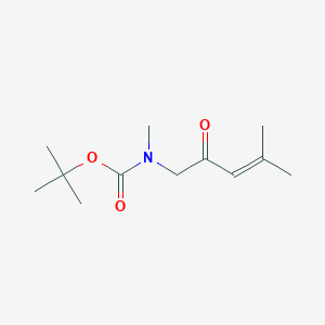 molecular formula C12H21NO3 B13868716 tert-butyl N-methyl-N-(4-methyl-2-oxopent-3-enyl)carbamate 