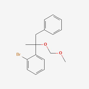 molecular formula C17H19BrO2 B13868722 1-Bromo-2-[2-(methoxymethoxy)-1-phenylpropan-2-yl]benzene 