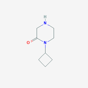 molecular formula C8H14N2O B13868723 1-Cyclobutyl-piperazin-2-one 