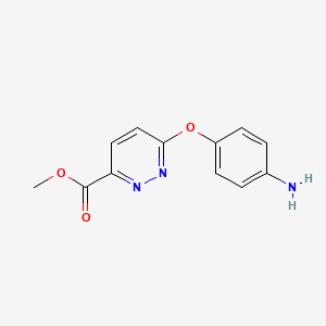 molecular formula C12H11N3O3 B13868726 Methyl 6-(4-aminophenoxy)pyridazine-3-carboxylate 