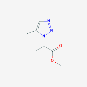 molecular formula C7H11N3O2 B13868729 Methyl 2-(5-methyltriazol-1-yl)propanoate 