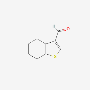 molecular formula C9H10OS B1386873 4,5,6,7-Tetrahydro-1-benzothiophene-3-carbaldehyde CAS No. 851634-60-1