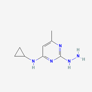 N-cyclopropyl-2-hydrazinyl-6-methylpyrimidin-4-amine