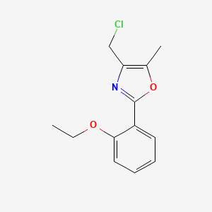 molecular formula C13H14ClNO2 B1386874 4-(Chloromethyl)-2-(2-ethoxyphenyl)-5-methyl-1,3-oxazole CAS No. 1048921-06-7