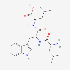 molecular formula C23H34N4O4 B13868742 2-[[2-[(2-amino-4-methylpentanoyl)amino]-3-(1H-indol-3-yl)propanoyl]amino]-4-methylpentanoic acid 