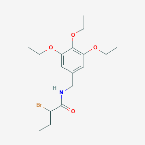 molecular formula C17H26BrNO4 B1386875 2-Bromo-N-(3,4,5-triethoxybenzyl)butanamide CAS No. 1172373-65-7