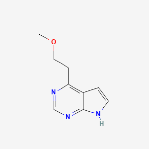 molecular formula C9H11N3O B13868759 4-(2-methoxyethyl)-7H-pyrrolo[2,3-d]pyrimidine 