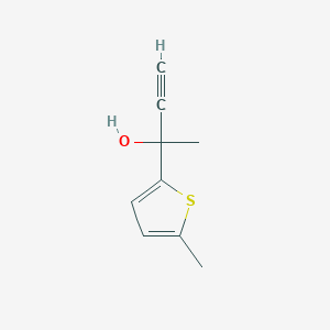 molecular formula C9H10OS B13868770 2-(5-Methylthiophen-2-yl)but-3-yn-2-ol 