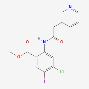 Methyl 4-chloro-5-iodo-2-[(2-pyridin-3-ylacetyl)amino]benzoate