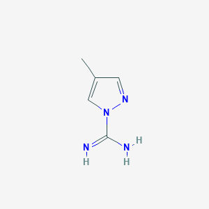 molecular formula C5H8N4 B13868823 4-Methyl-pyrazole-1-carboxamidine; hydrochloride 