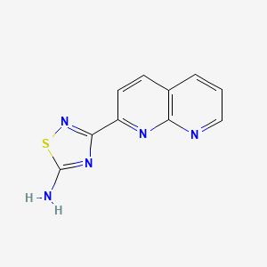 molecular formula C10H7N5S B13868832 3-(1,8-Naphthyridin-2-yl)-1,2,4-thiadiazol-5-amine CAS No. 1179360-29-2