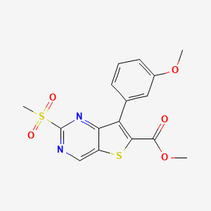 Methyl 7-(3-methoxyphenyl)-2-methylsulfonylthieno[3,2-d]pyrimidine-6-carboxylate