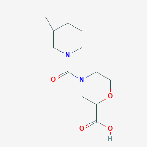 molecular formula C13H22N2O4 B13868847 4-(3,3-Dimethylpiperidine-1-carbonyl)morpholine-2-carboxylic acid 